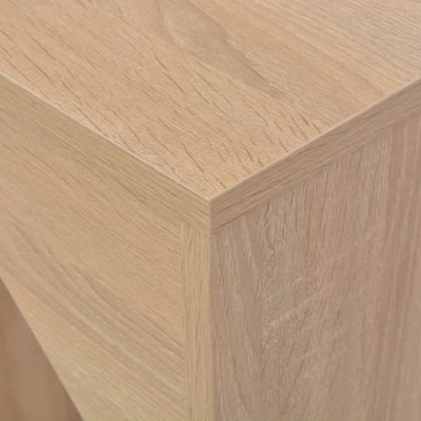 Mesa de bar com prateleira movível carvalho 138x39x110 cm M 2