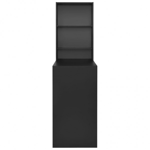 Mesa alta de bar con armario negra 115x59x200 cm M 5