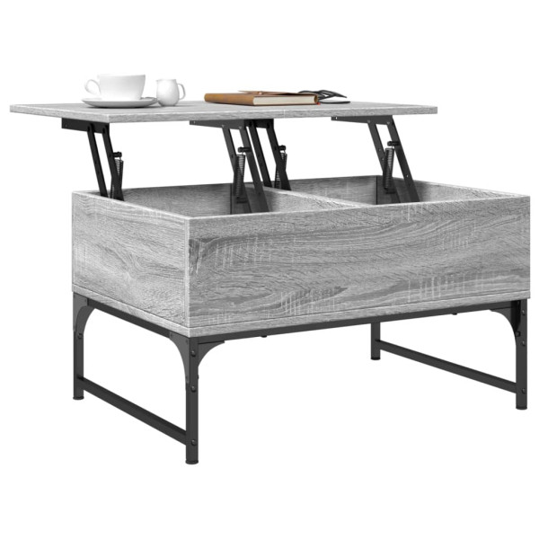 Mesa de centro madera ingeniería gris Sonoma 70x50x40 cm M 4
