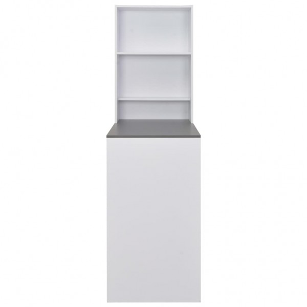 Mesa alta de bar con armario blanca 115x59x200 cm M 5