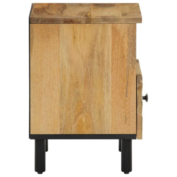 Mesita de noche de madera maciza de mango 40x33x46 cm M 4