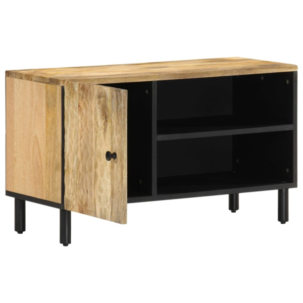 Mueble de TV madera maciza de mango 80x31x46 cm M 2