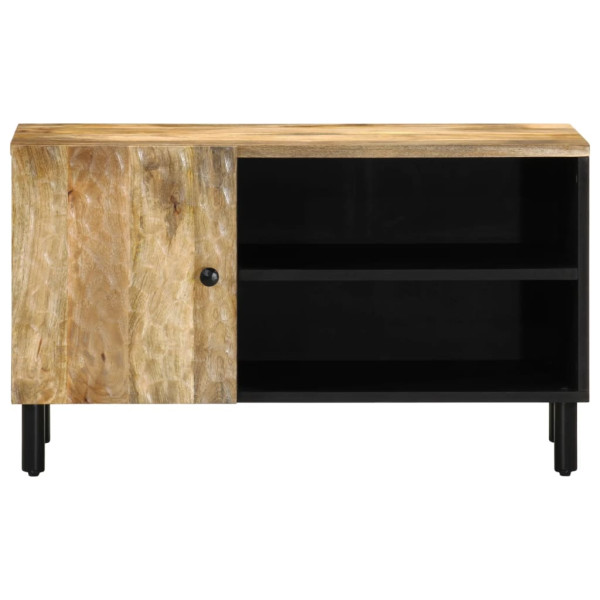 Mueble de TV madera maciza de mango 80x31x46 cm M 3