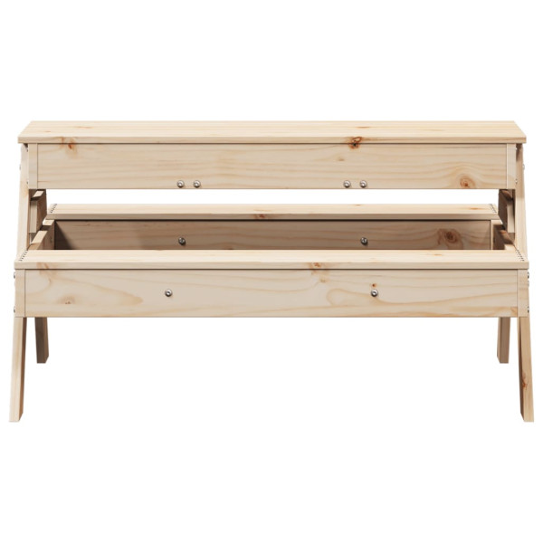 Mesa de pícnic con arenero para niños madera maciza de pino M 5