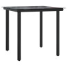 5 pcs conjunto de jantar p/ jardim c/ almofadões vime PE preto 4