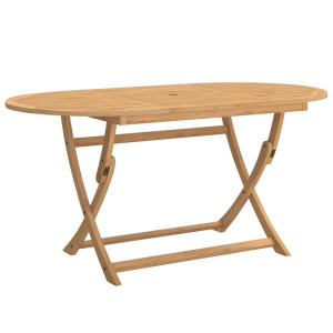 Mesa de jardín plegable madera maciza de acacia 160x85x75 cm H