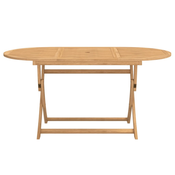 Mesa de jardín plegable madera maciza de acacia 160x85x75 cm M 4