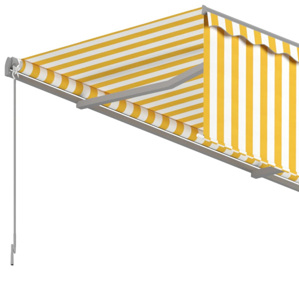 Toldo automático retráctil con persiana 5x3 m amarillo y blanco M 5