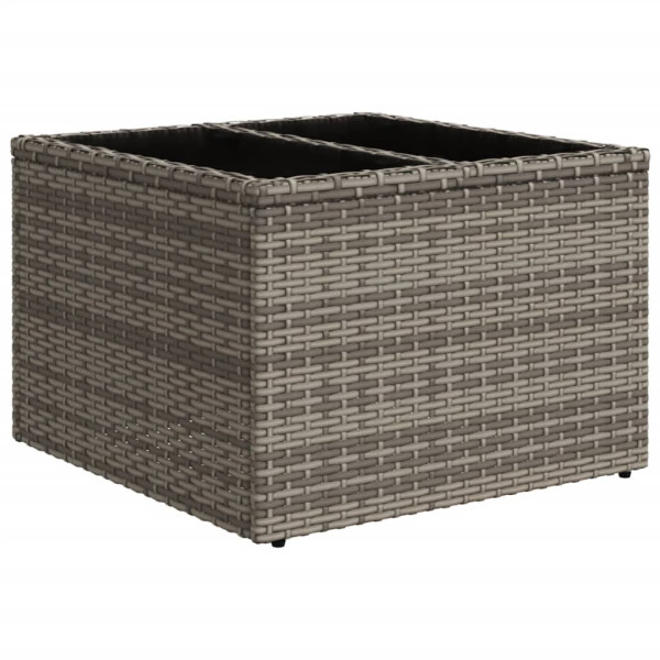 Set de muebles de jardín 6 pzas y cojines ratán sintético gris M 5
