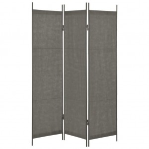 Biombo divisor de 3 paneles gris antracita 150x180 cm H