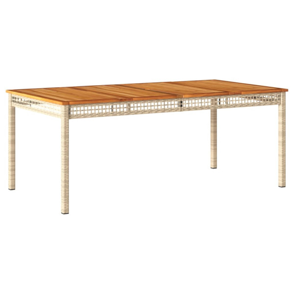 Set comedor de jardín 7 pzas con cojines ratán sintético beige M 5