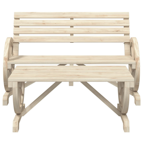 2 pcs conjunto lounge de jardim madeira de abeto maciça M 3