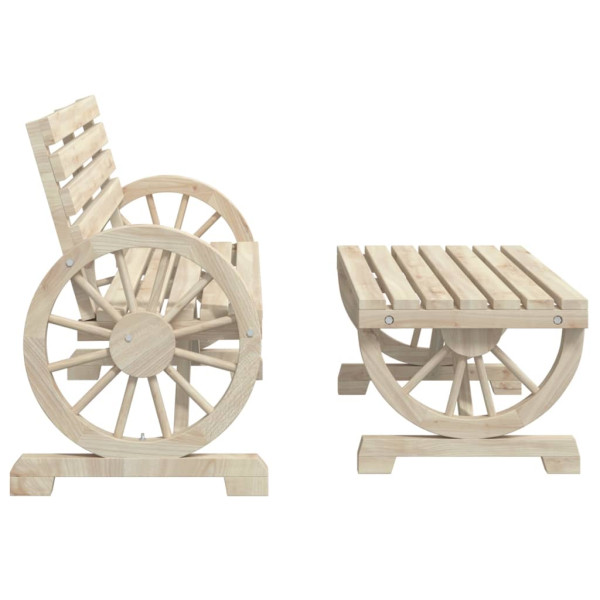 Juego de muebles de jardín 2 piezas madera maciza de abeto M 4