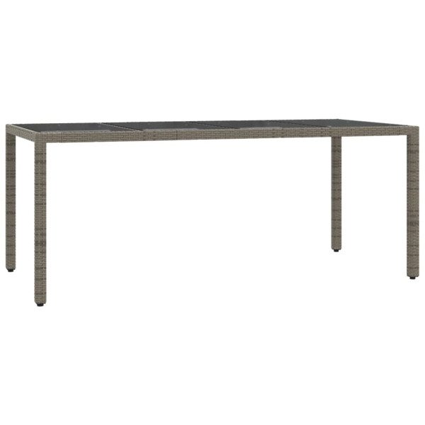 7 pcs conjunto de jantar p/ jardim c/ almofadões vime PE cinza M 4