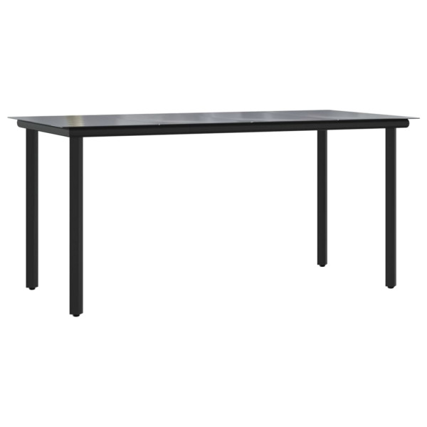 5 pcs conjunto de jantar p/ jardim c/ almofadões vime PE preto M 4