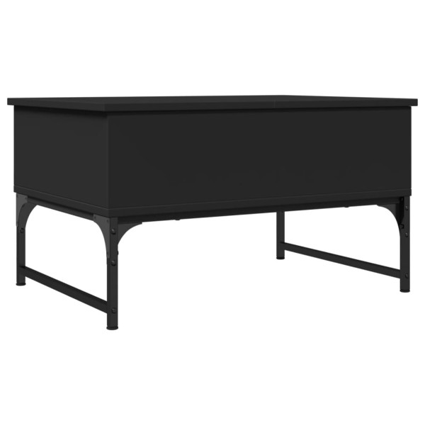 Mesa de centro madera de ingeniería y metal negro 70x50x40 cm M 2