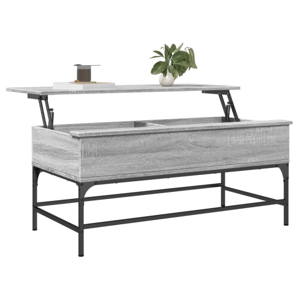 Mesa de centro 100x50x45cm derivados madeira/metal cinza sonoma M 4