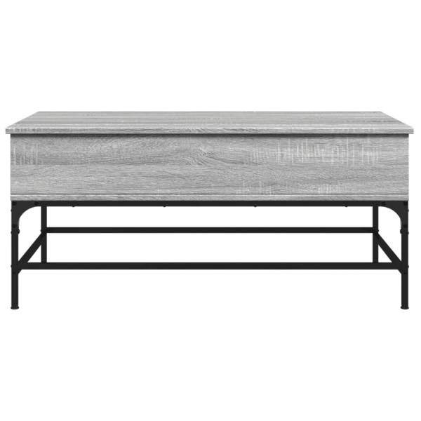 Mesa de centro madera y metal gris Sonoma 100x50x45 cm M 5