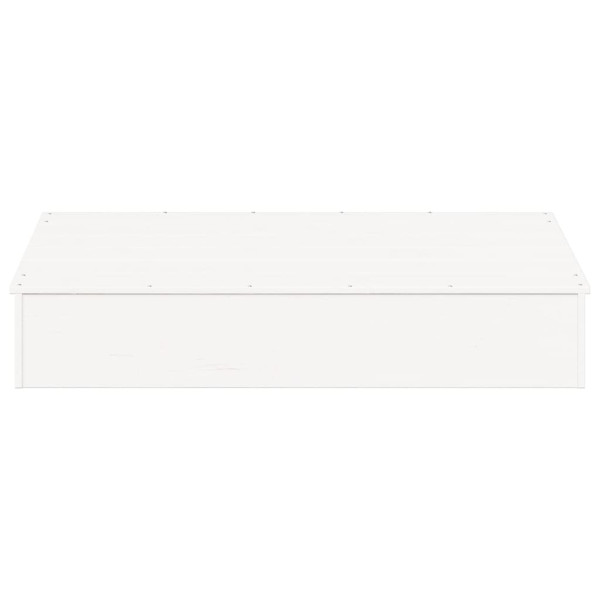 Arenero con tapa madera maciza de pino blanco 111x111x19.5 cm M 4