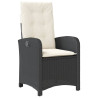 Set de muebles jardín 5 pzas con cojines ratán sintético negro 3