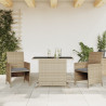 Sillas y mesita de jardín 3 piezas ratán sintético cojín beige 1