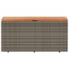Caixa arrumação jardim 110x50x54 cm vime PE/acácia maciça cinza 4