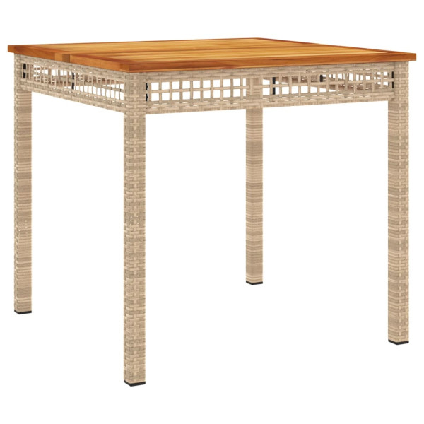 Set comedor de jardín 5 pzas con cojines ratán sintético beige M 4
