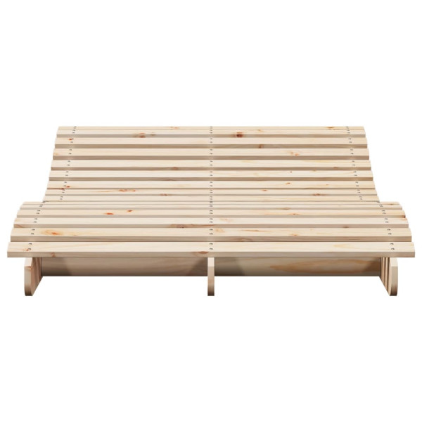 Tumbona de madera maciza de pino 205x110x31.5 cm M 4