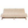 Tumbona de madera maciza de pino 205x110x31.5 cm 4