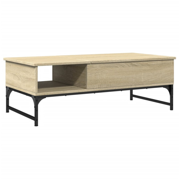 Mesa de centro madera y metal roble Sonoma 100x50x35 cm M 2