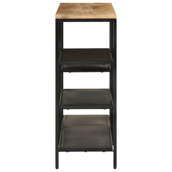 Mesa consola 110x30x75 cm madeira mangueira áspera maciça/ferro M 3