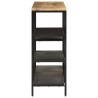Mesa consola 110x30x75 cm madeira mangueira áspera maciça/ferro 3