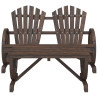 Juego de muebles de jardín 2 piezas madera maciza de abeto 3