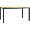 5 pcs conjunto de jantar p/ jardim c/ almofadões vime PE preto 4