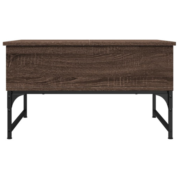 Mesa de centro madera de ingeniería marrón roble 70x50x40 cm M 5