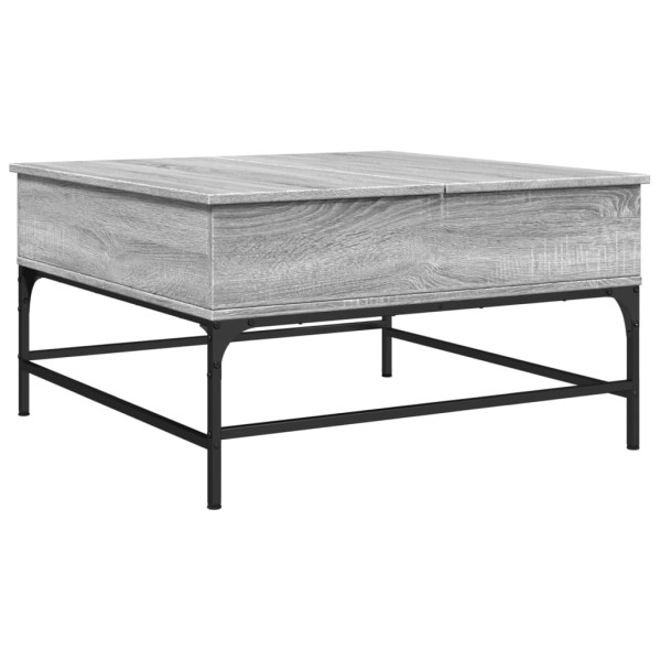Mesa de centro madera ingeniería gris Sonoma 80x80x45 cm M 2