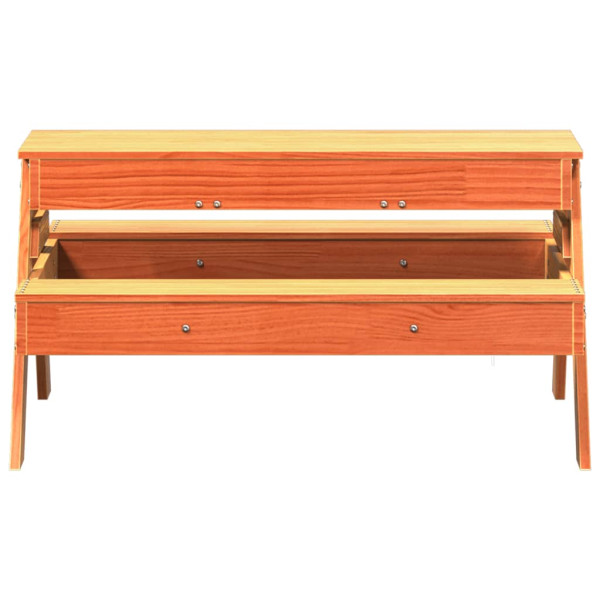 Mesa piquenique c/ caixa areia infan. pinho maciço castanho-mel M 5