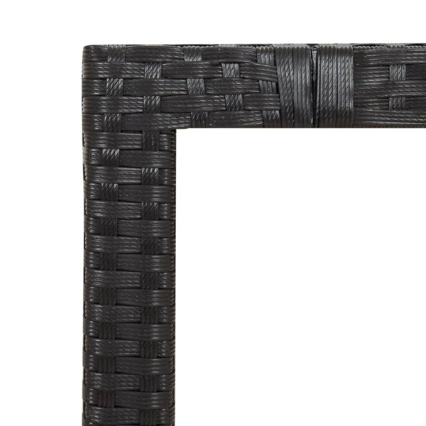 Set de muebles jardín 5 pzas con cojines ratán sintético negro M 4