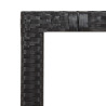 5 pcs conjunto de jantar p/ jardim c/ almofadões vime PE preto 4