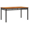 Set de muebles jardín 5 pzas con cojines ratán sintético negro 3