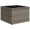 Set de muebles de jardín 6 pzas y cojines ratán sintético gris 4
