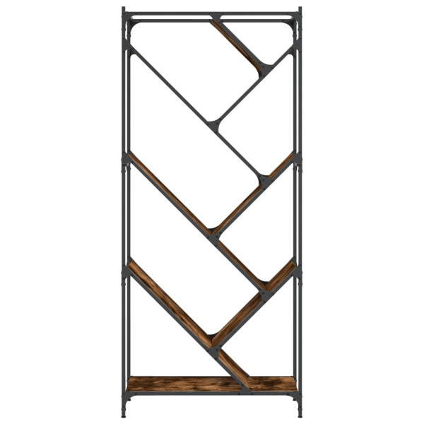 Estante 79x30x180 cm derivados de madeira/metal carvalho fumado M 5