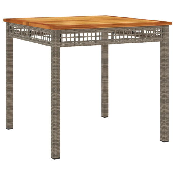 Set comedor de jardín 3 piezas con cojines ratán sintético gris M 5