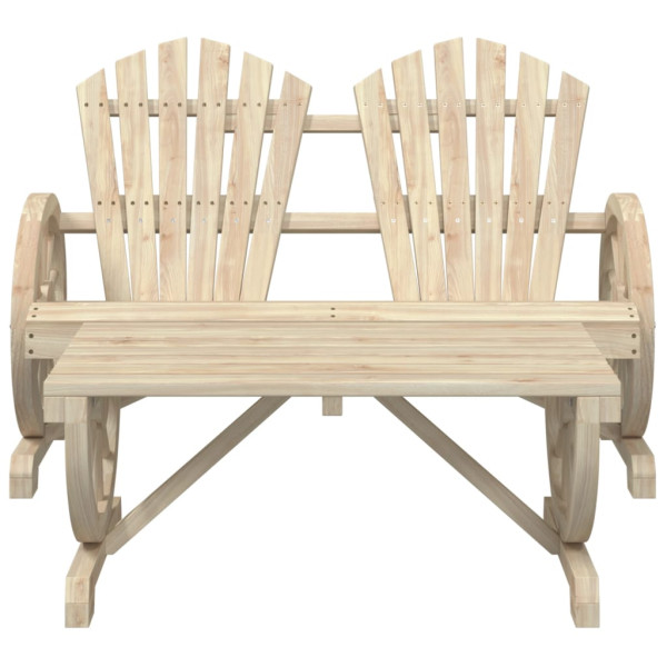2 pcs conjunto lounge de jardim madeira de abeto maciça M 3