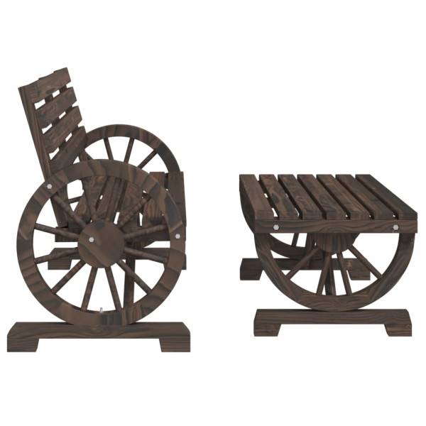 Juego de muebles de jardín 2 piezas madera maciza de abeto M 4