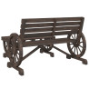 2 pcs conjunto lounge de jardim madeira de abeto maciça 5