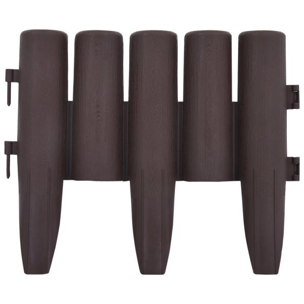 Bordas de relvado 36 pcs 10 m PP castanho M 3