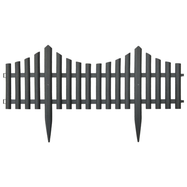 Bordas de relvado 17 pcs 10 m PP antracite M 3