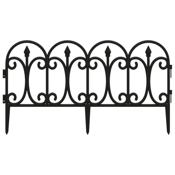 Bordas de relvado 17 pcs 10 m PP preto M 4