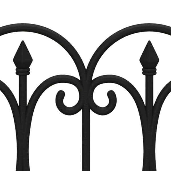 Borduras de jardín 17 unidades PP negro 10 m M 5